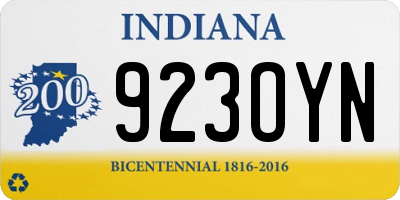 IN license plate 923OYN