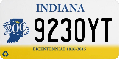 IN license plate 923OYT