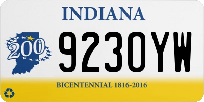 IN license plate 923OYW