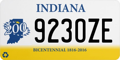 IN license plate 923OZE