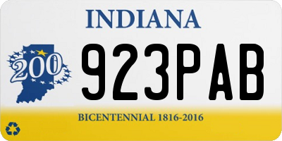IN license plate 923PAB