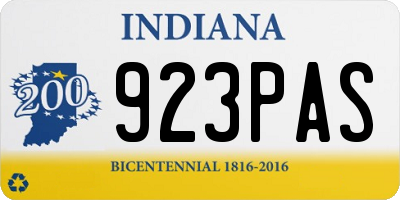 IN license plate 923PAS