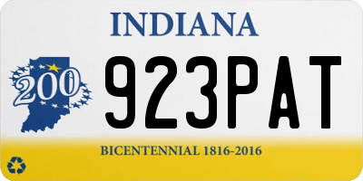 IN license plate 923PAT