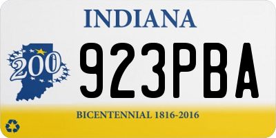 IN license plate 923PBA