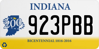 IN license plate 923PBB