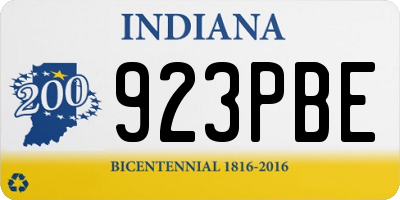 IN license plate 923PBE
