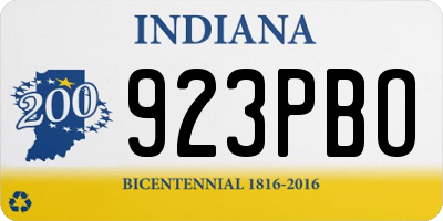 IN license plate 923PBO