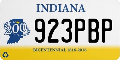 IN license plate 923PBP
