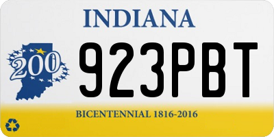 IN license plate 923PBT
