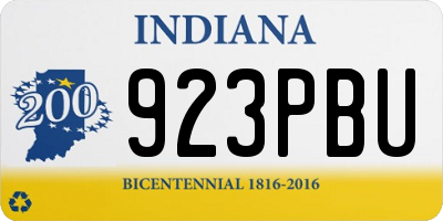 IN license plate 923PBU