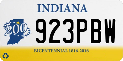 IN license plate 923PBW
