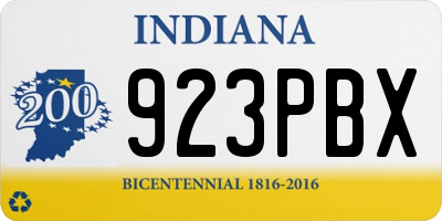 IN license plate 923PBX