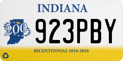 IN license plate 923PBY