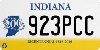 IN license plate 923PCC