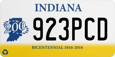 IN license plate 923PCD