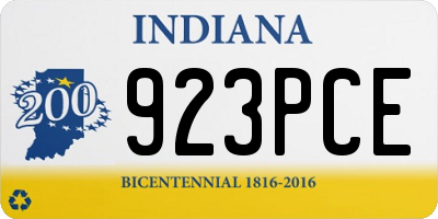 IN license plate 923PCE