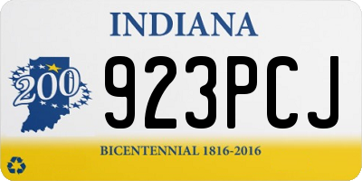 IN license plate 923PCJ