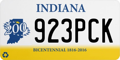 IN license plate 923PCK
