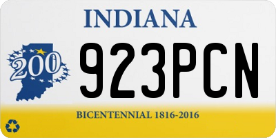 IN license plate 923PCN