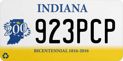 IN license plate 923PCP