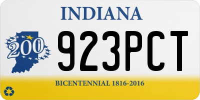 IN license plate 923PCT
