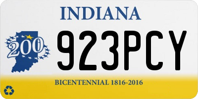 IN license plate 923PCY