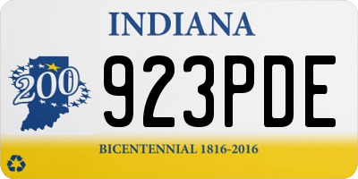IN license plate 923PDE
