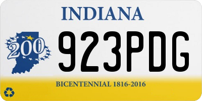 IN license plate 923PDG