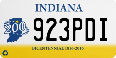 IN license plate 923PDI