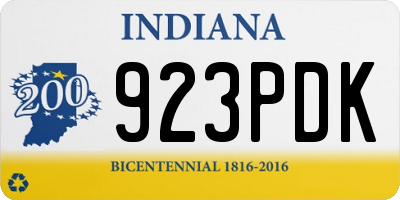 IN license plate 923PDK