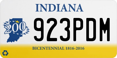 IN license plate 923PDM