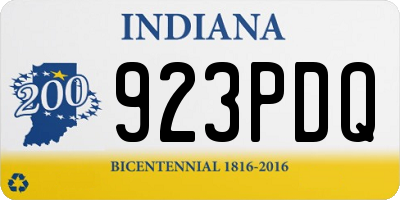 IN license plate 923PDQ