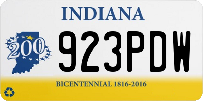 IN license plate 923PDW