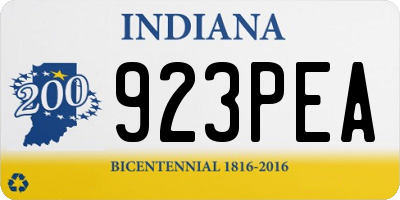 IN license plate 923PEA