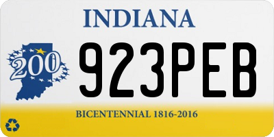 IN license plate 923PEB