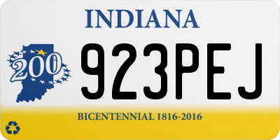 IN license plate 923PEJ