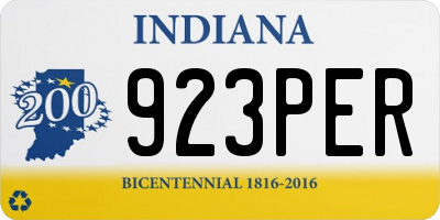 IN license plate 923PER