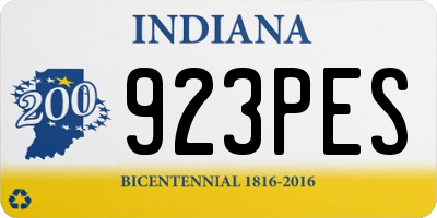 IN license plate 923PES