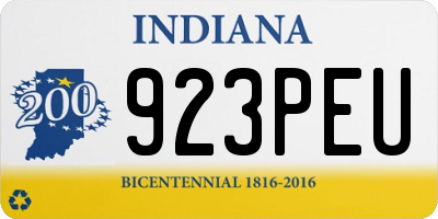 IN license plate 923PEU