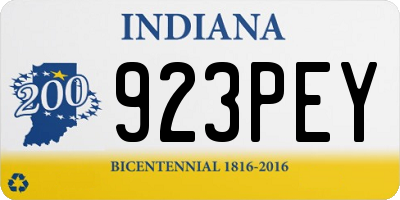 IN license plate 923PEY