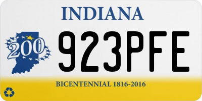 IN license plate 923PFE