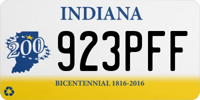 IN license plate 923PFF