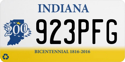 IN license plate 923PFG