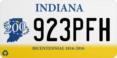 IN license plate 923PFH