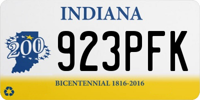 IN license plate 923PFK