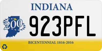 IN license plate 923PFL