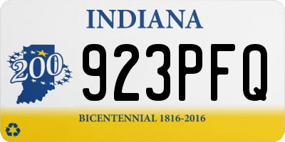 IN license plate 923PFQ