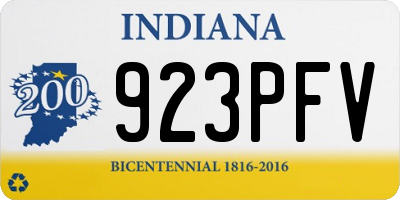 IN license plate 923PFV
