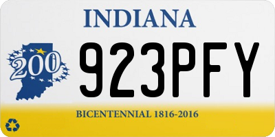 IN license plate 923PFY
