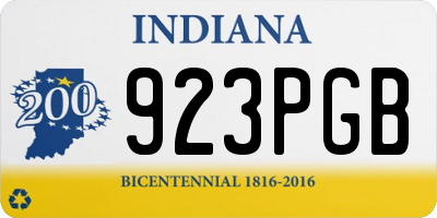 IN license plate 923PGB